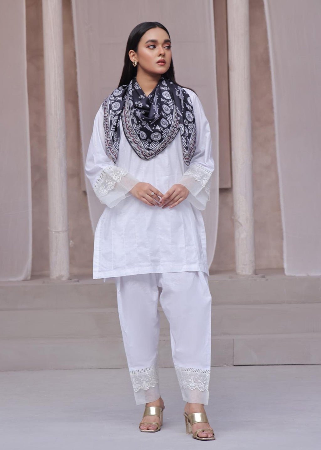 Tng (The Next Generation) Ruba Co Ord Set | White Women 2pcs