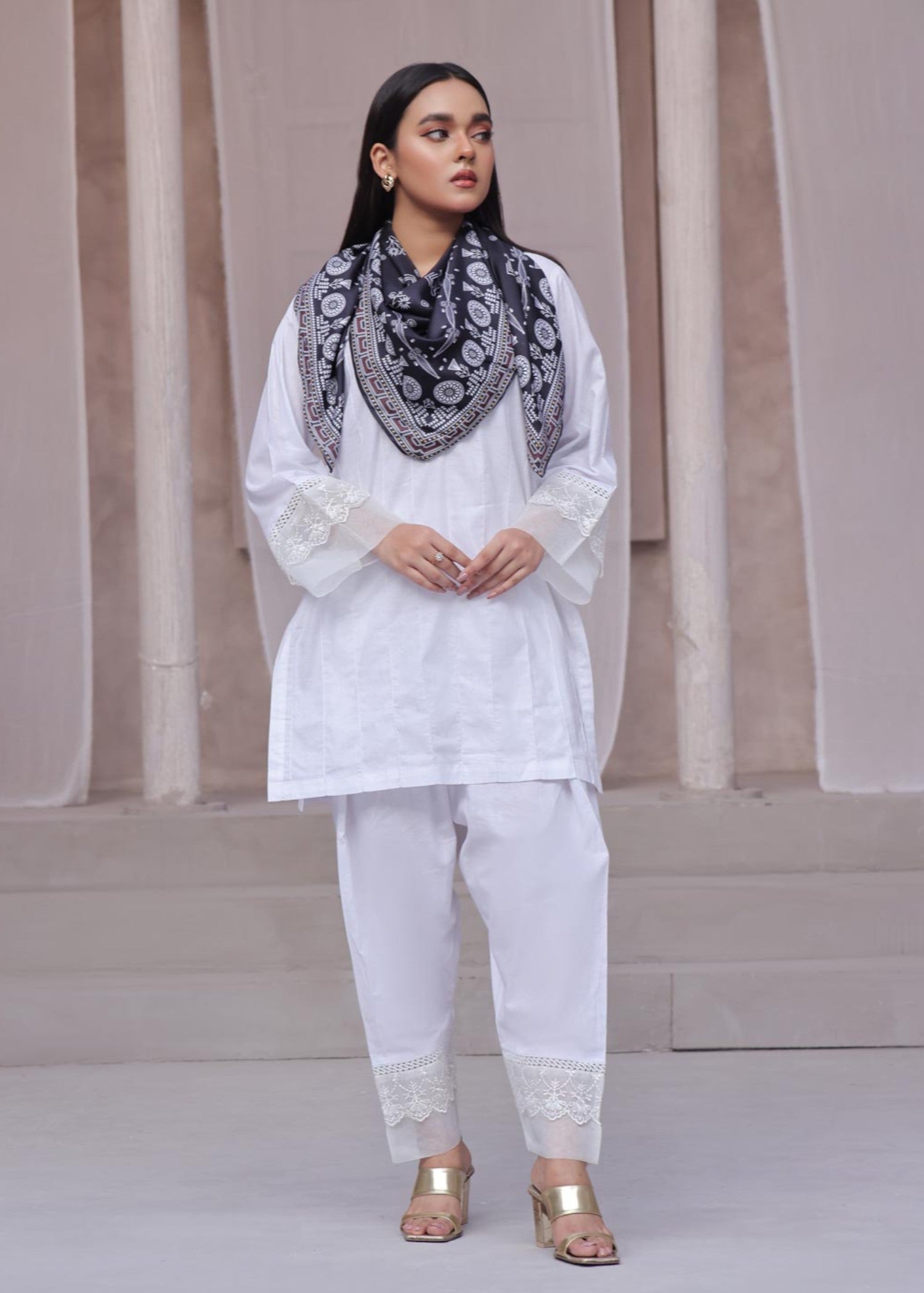 Tng (The Next Generation) Ruba Co Ord Set | White Women 2pcs