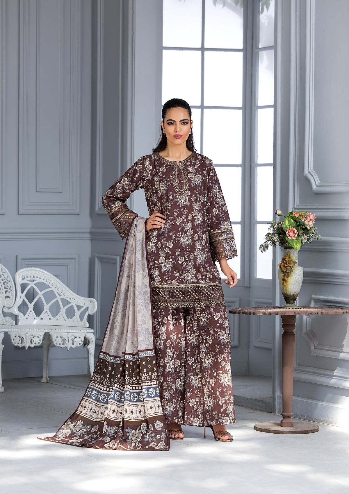 Bin Tayyab BT006184 BRN Women 3pcs
