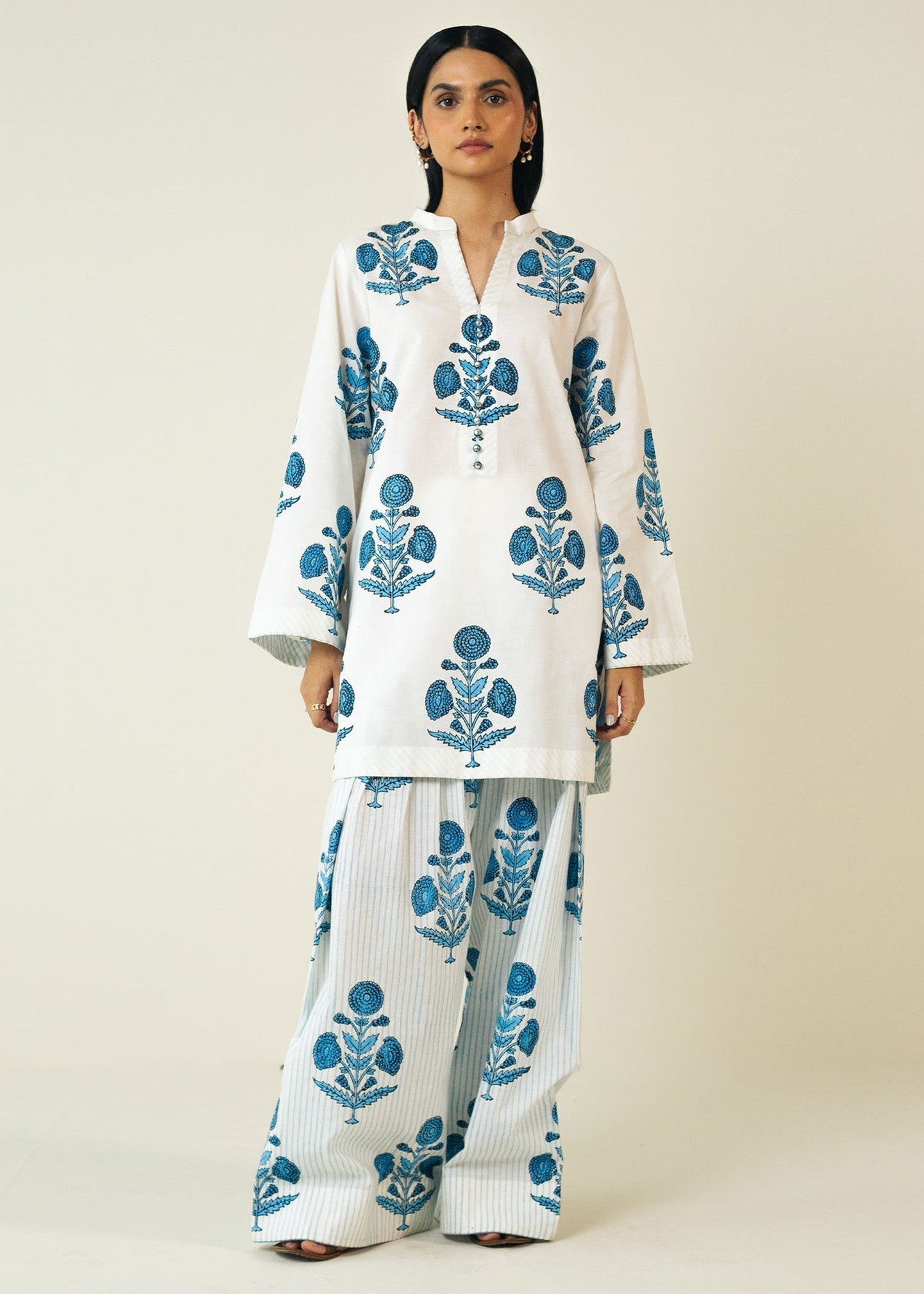 Chaudhary Arts Minsa Printed Lawn Farshi Shalwar Women 2pcs