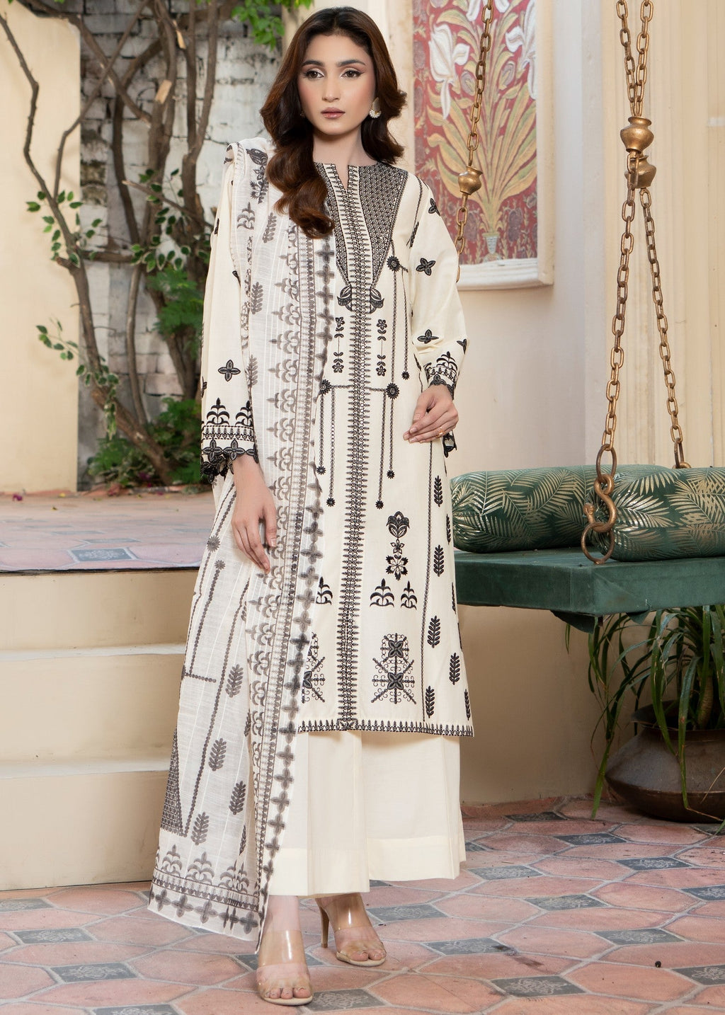 Sahibas By Mirza Nida White Women 3pcs