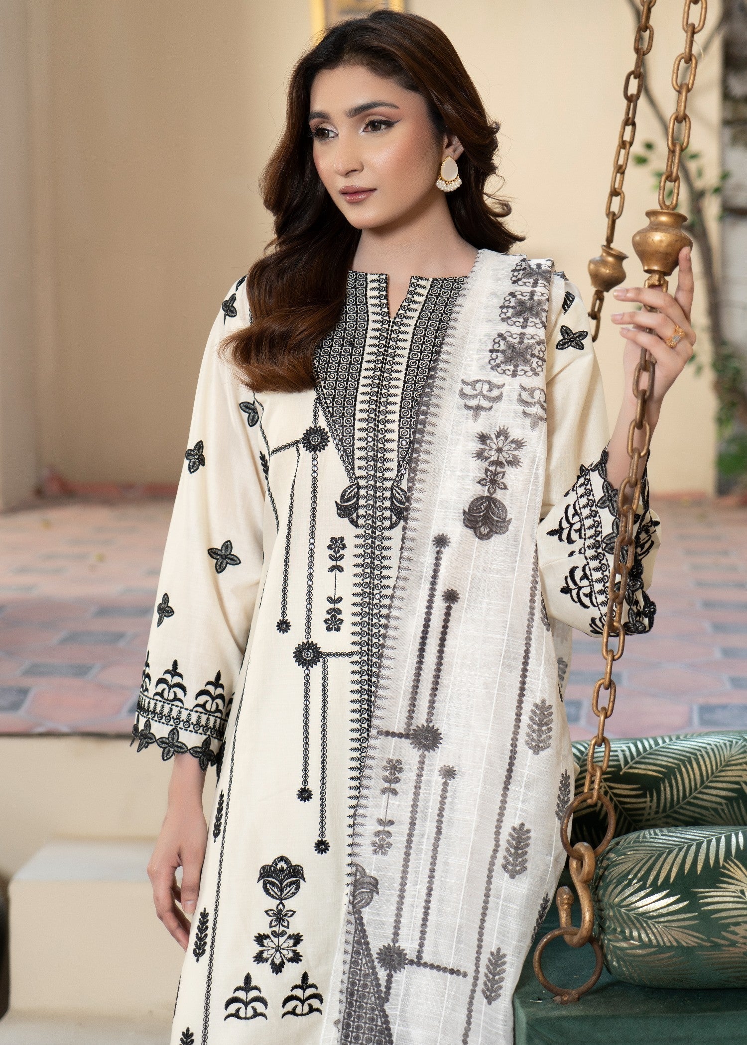 Sahibas By Mirza Nida White Women 3pcs