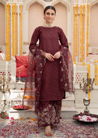 Rangoon Clothing Bazm Maroon Women 3pcs