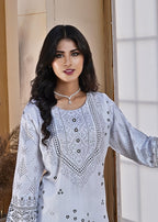 Hamna Kalim Riwayat Two Piece: Comfort and Style Combined White Women 2pcs
