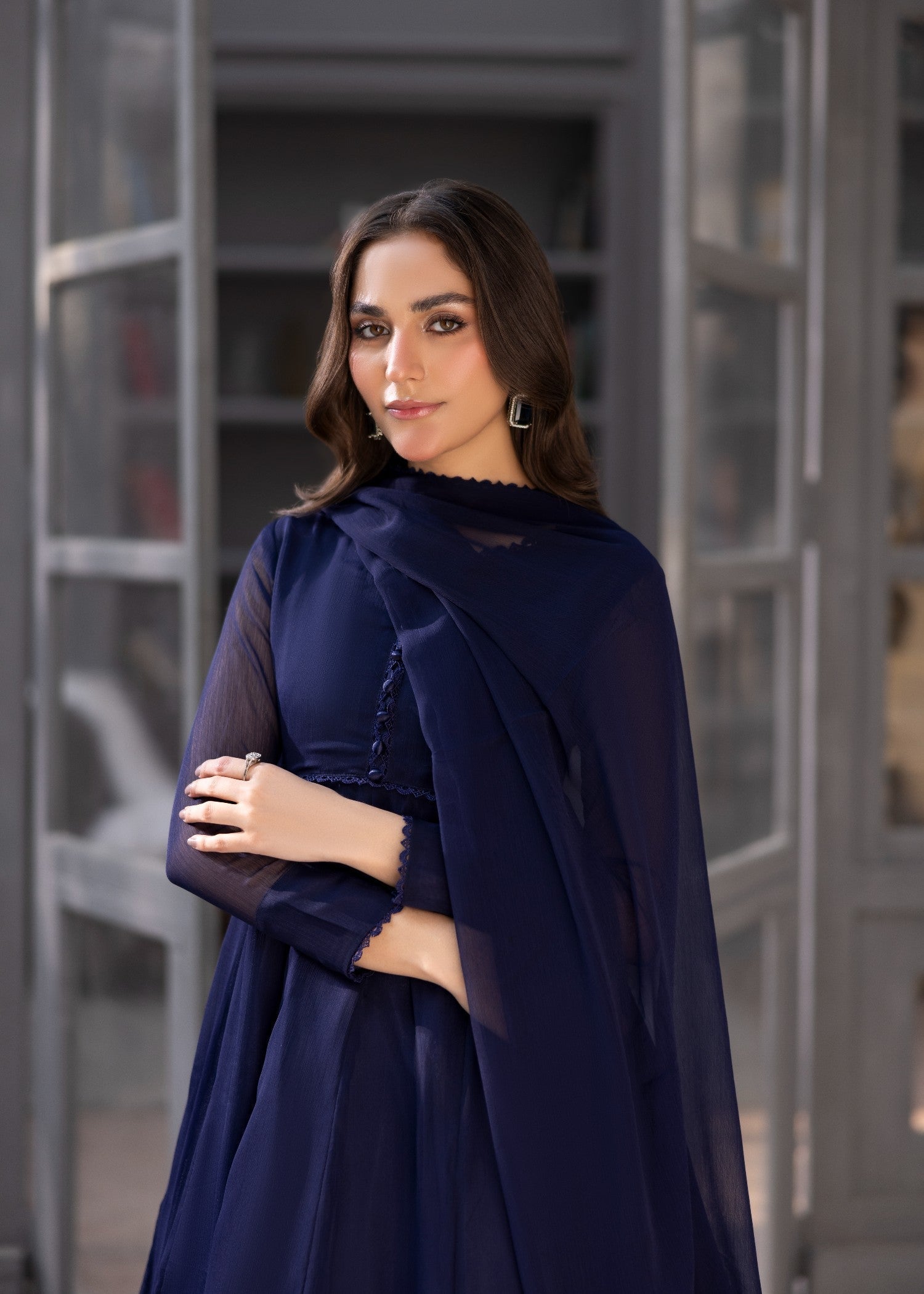 Alyssa NAVY BLUE MAXI ALM05 Women 2pcs