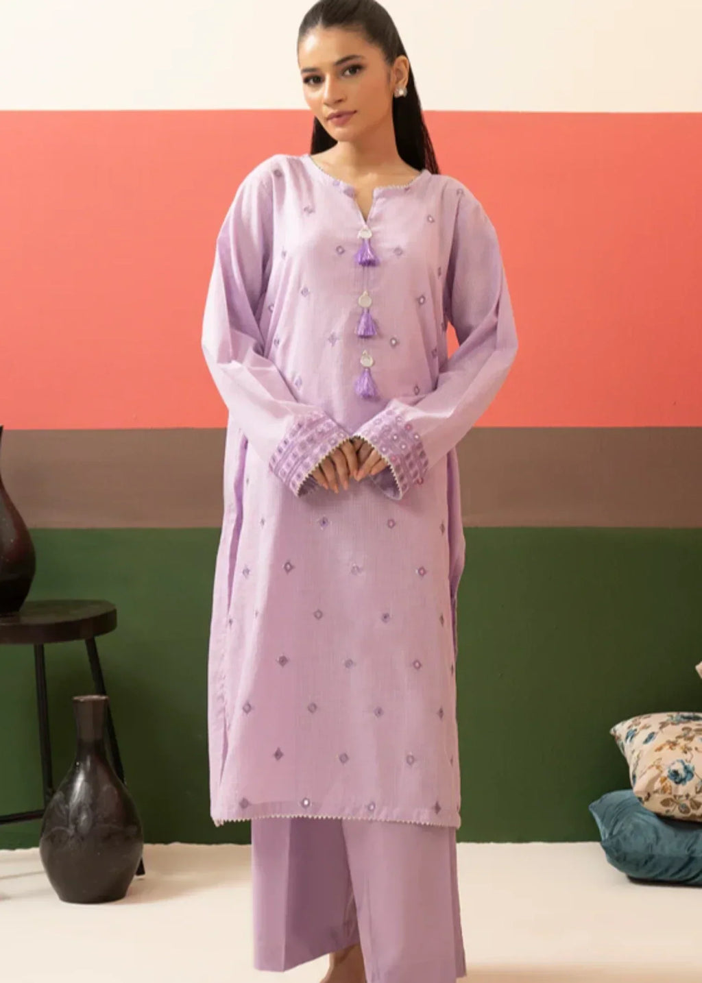 Zellbury Embroidered Kurta Trouser WPS2521613 Women 2pcs