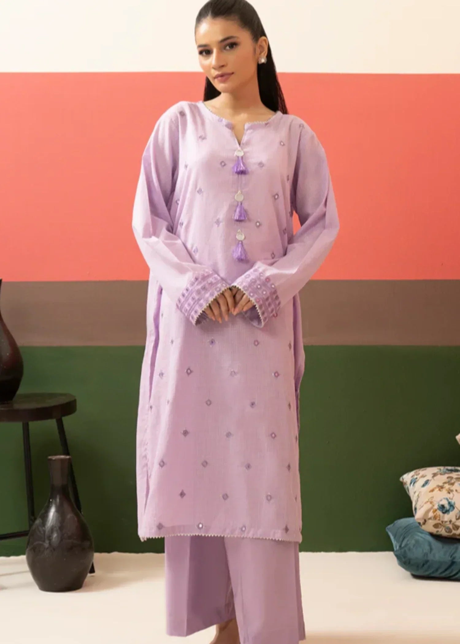 Zellbury Embroidered Kurta Trouser WPS2521613 Women 2pcs