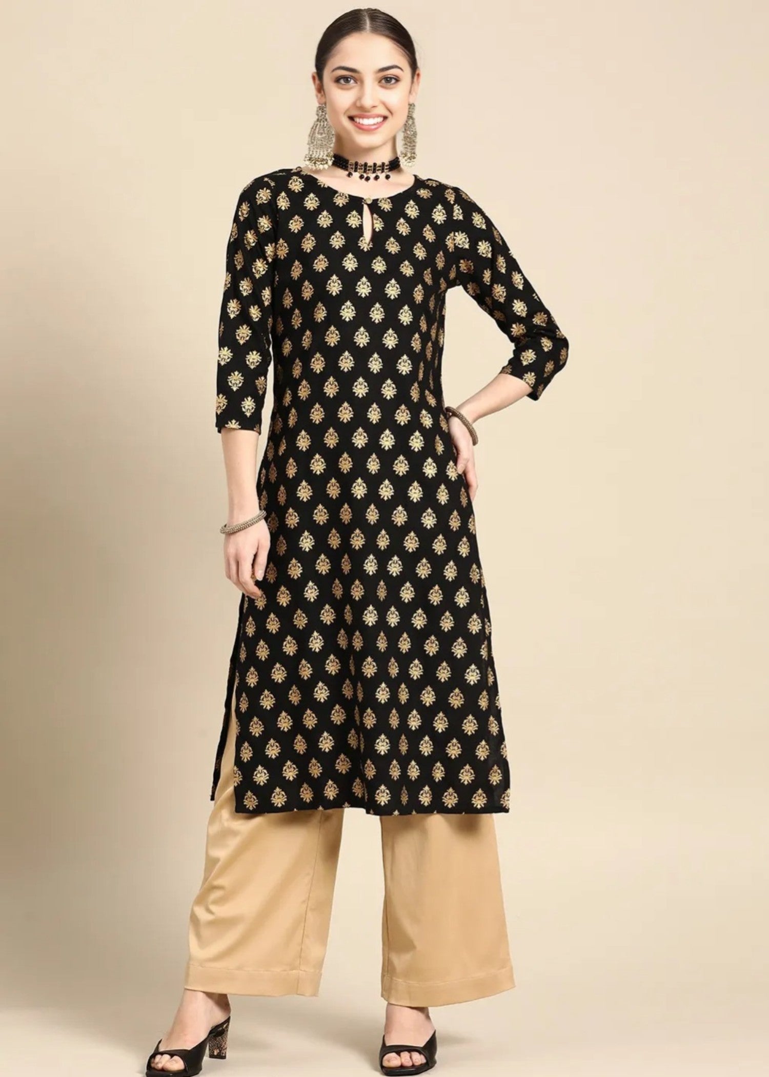 Zeekstore Printed Kurti Only D024 Women 1pcs