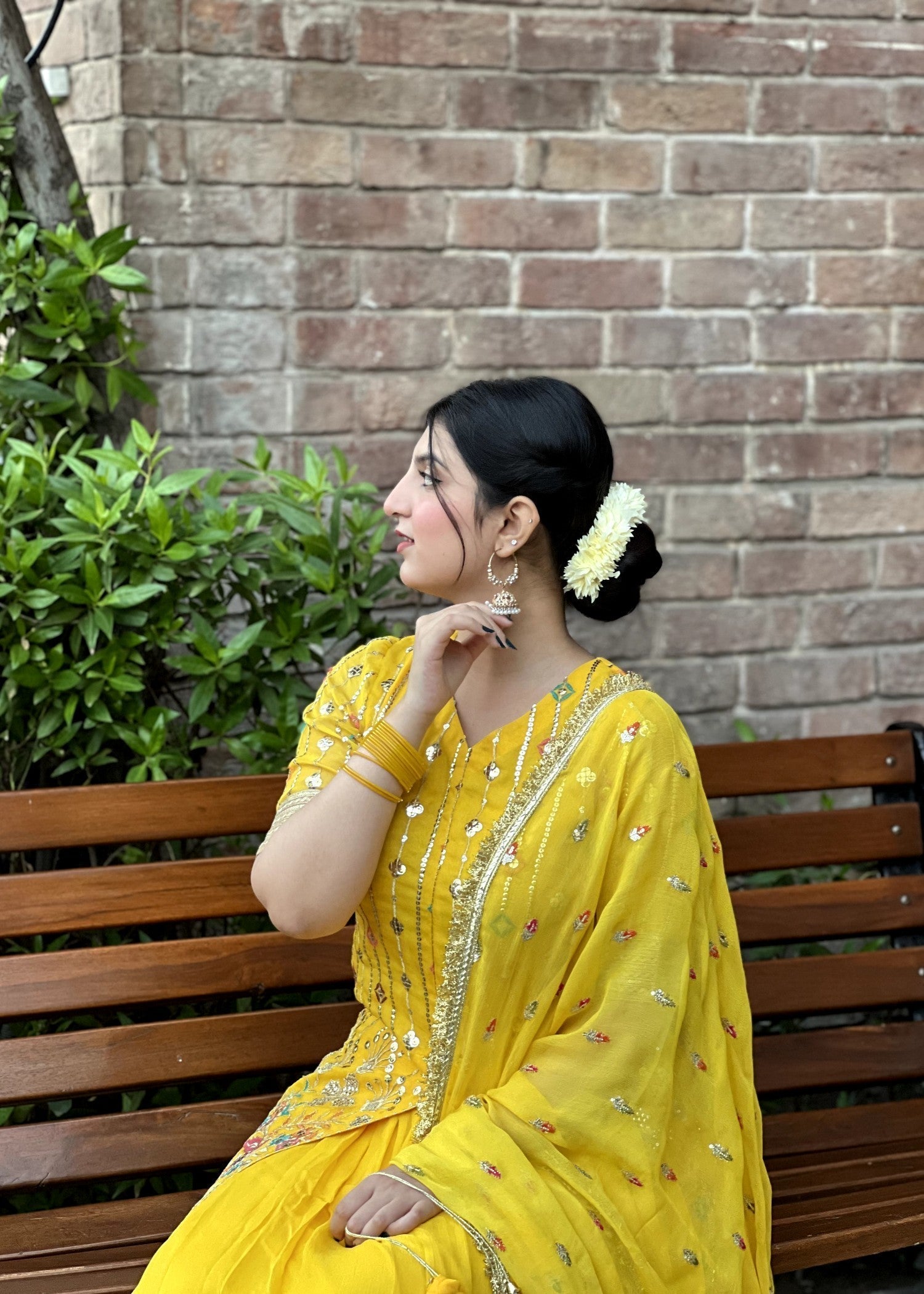 Sanskari.Pk Apsara Yellow Lehnga Women 4pcs