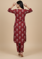 Anabya Garments Daily Luxe maroon Women 2pcs