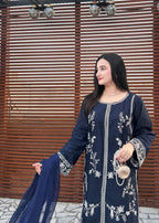 Bin Fatteh Fashion Quba Pret Women 3pcs