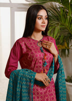 Kumash Textiles Shocking Pink Stitched women Women 3pcs