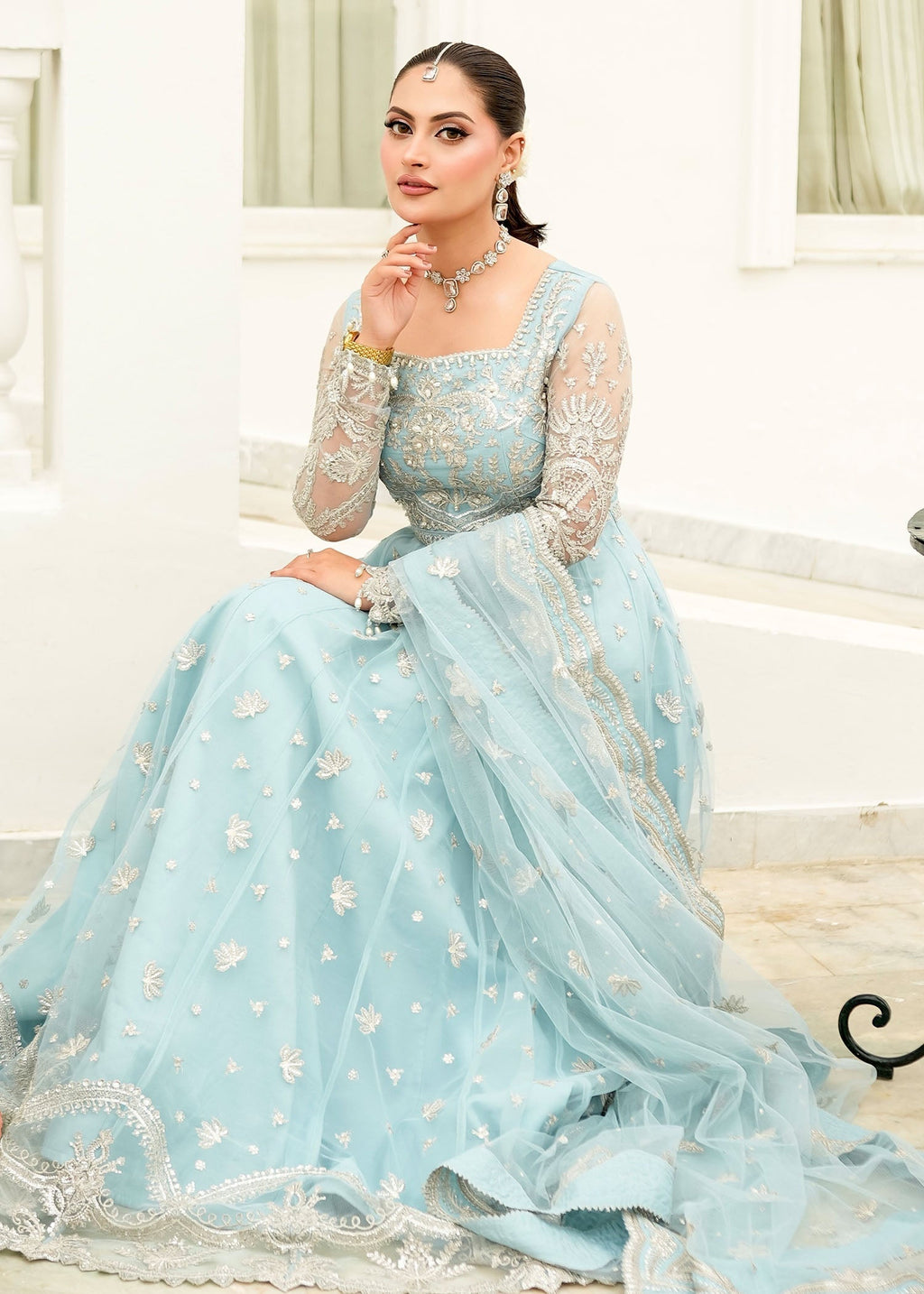 Rang-e-Haya Fiora (Ice Blue) Women 3pcs