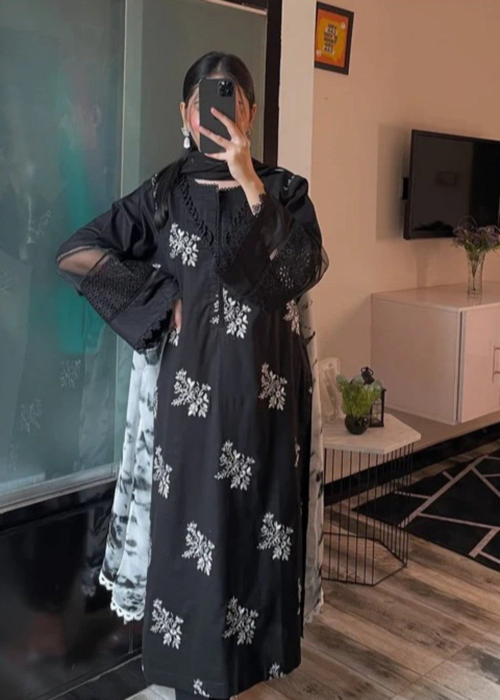 Chaudhary Arts Nora Black Embroidered Women 3pcs