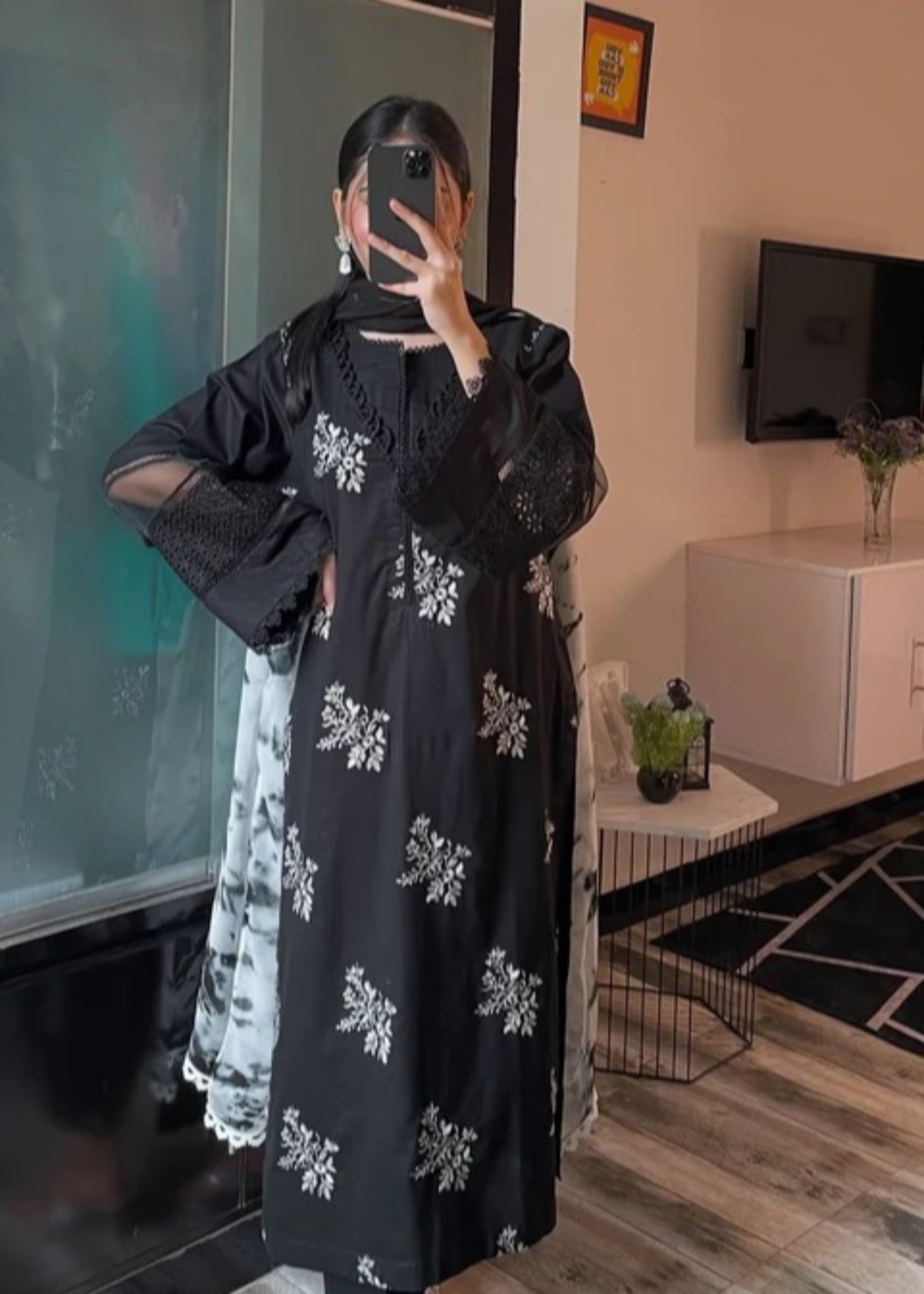 Chaudhary Arts Nora Black Embroidered Women 3pcs