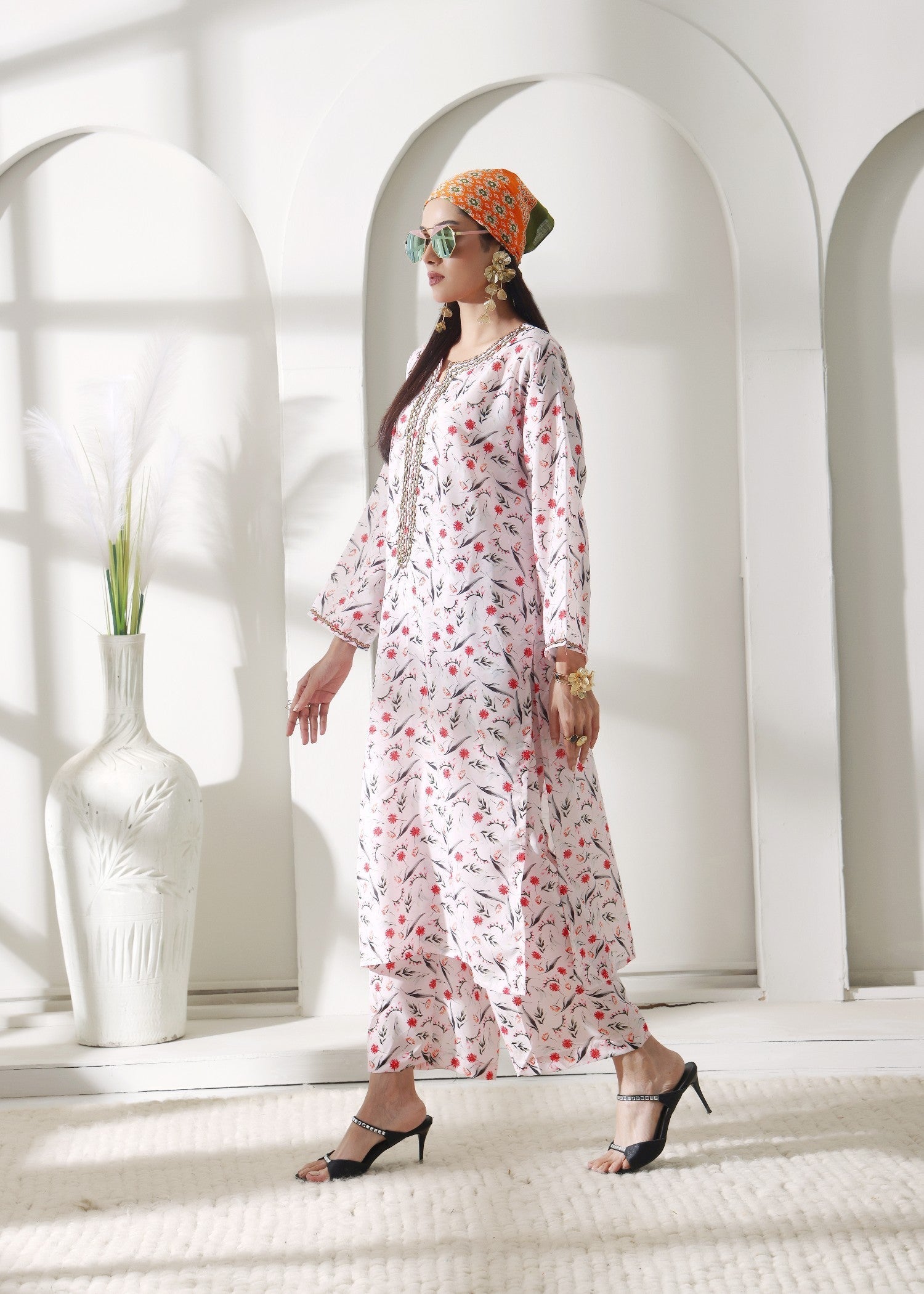 Madiha Gohar Powder Pink Printed Women 2pcs