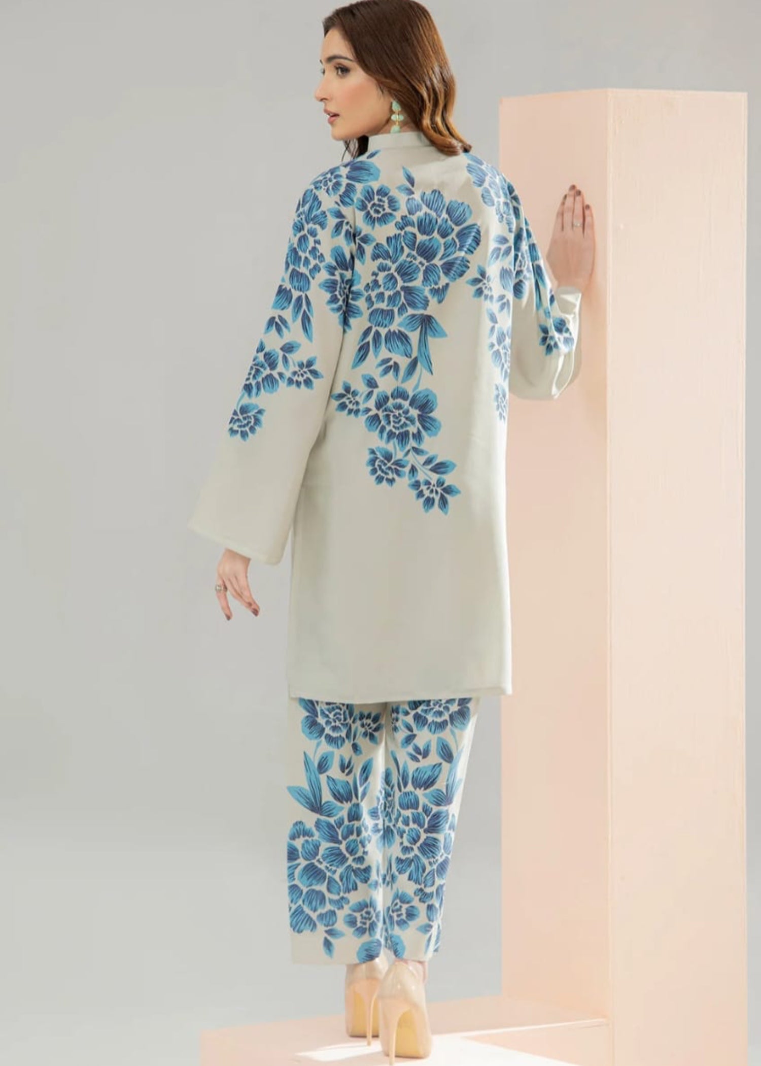 Shanghai Preet Elegant Sky Blue Women 2pcs