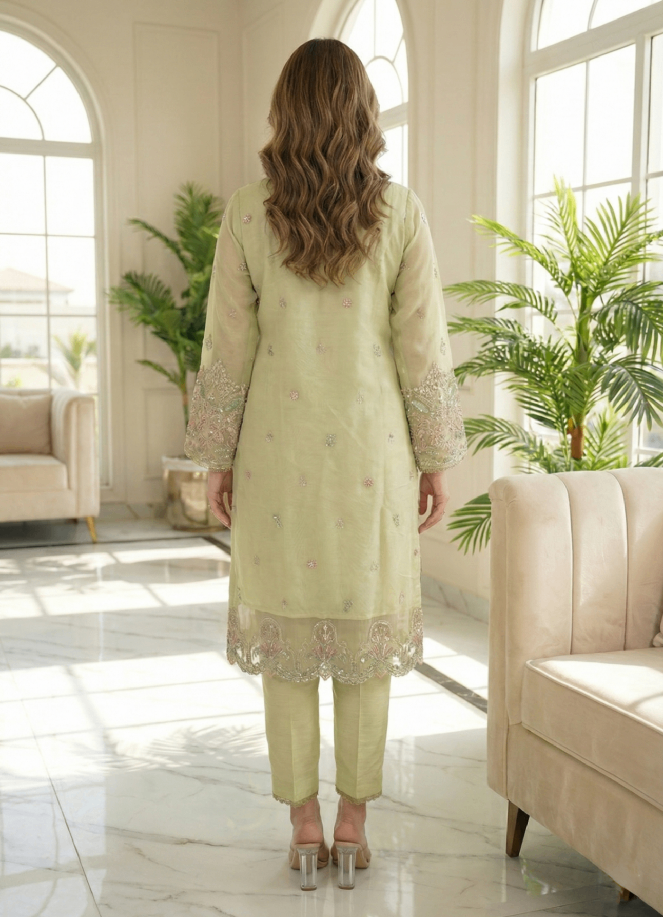 Diara Couture NOURAH DF 68 MINT GREEN Women 3pcs