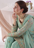 Ayesha Closet SAJJAL AQUA Women 3pcs