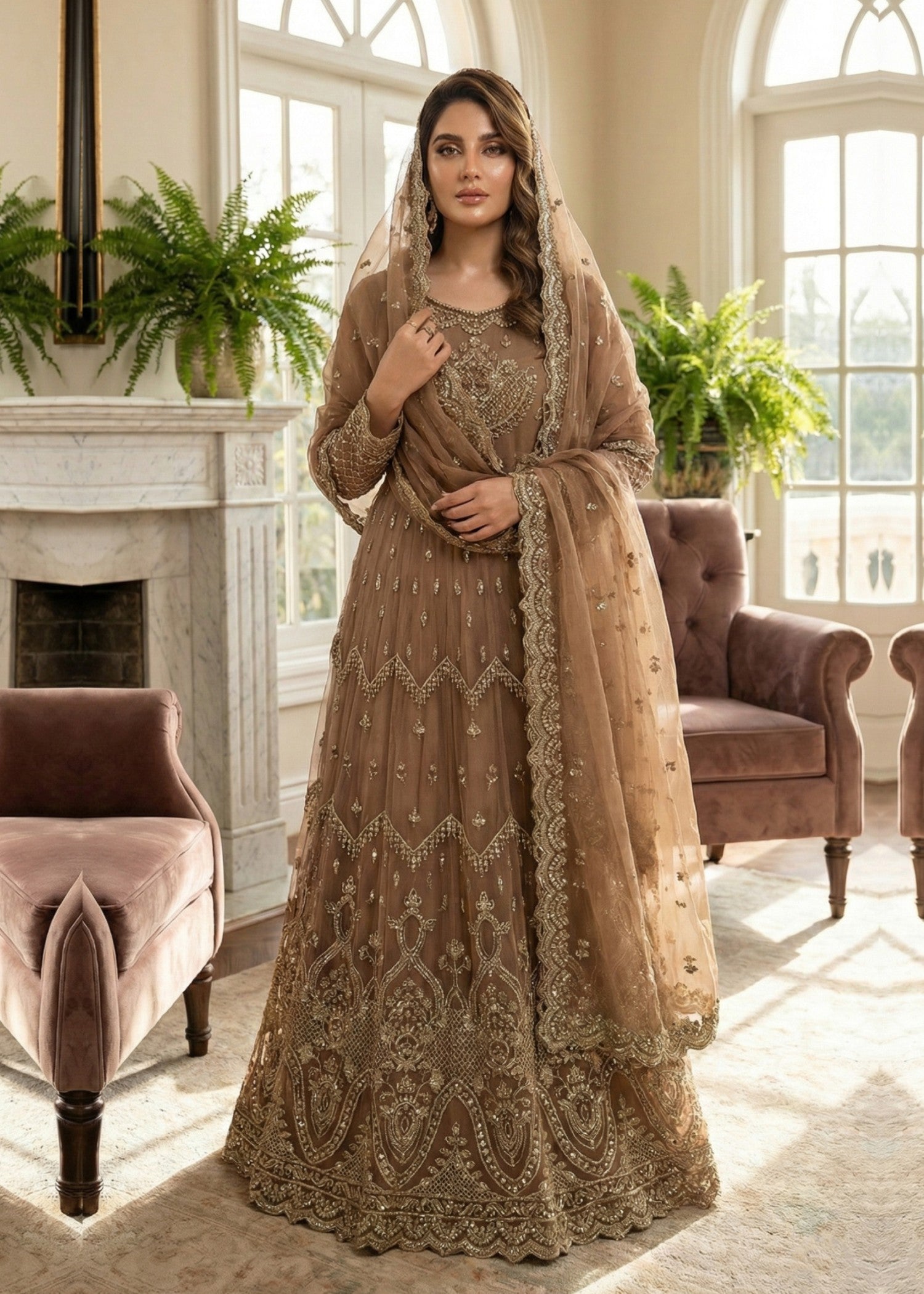 Diara Couture KAIRA US 552 BROWN Women 3pcs