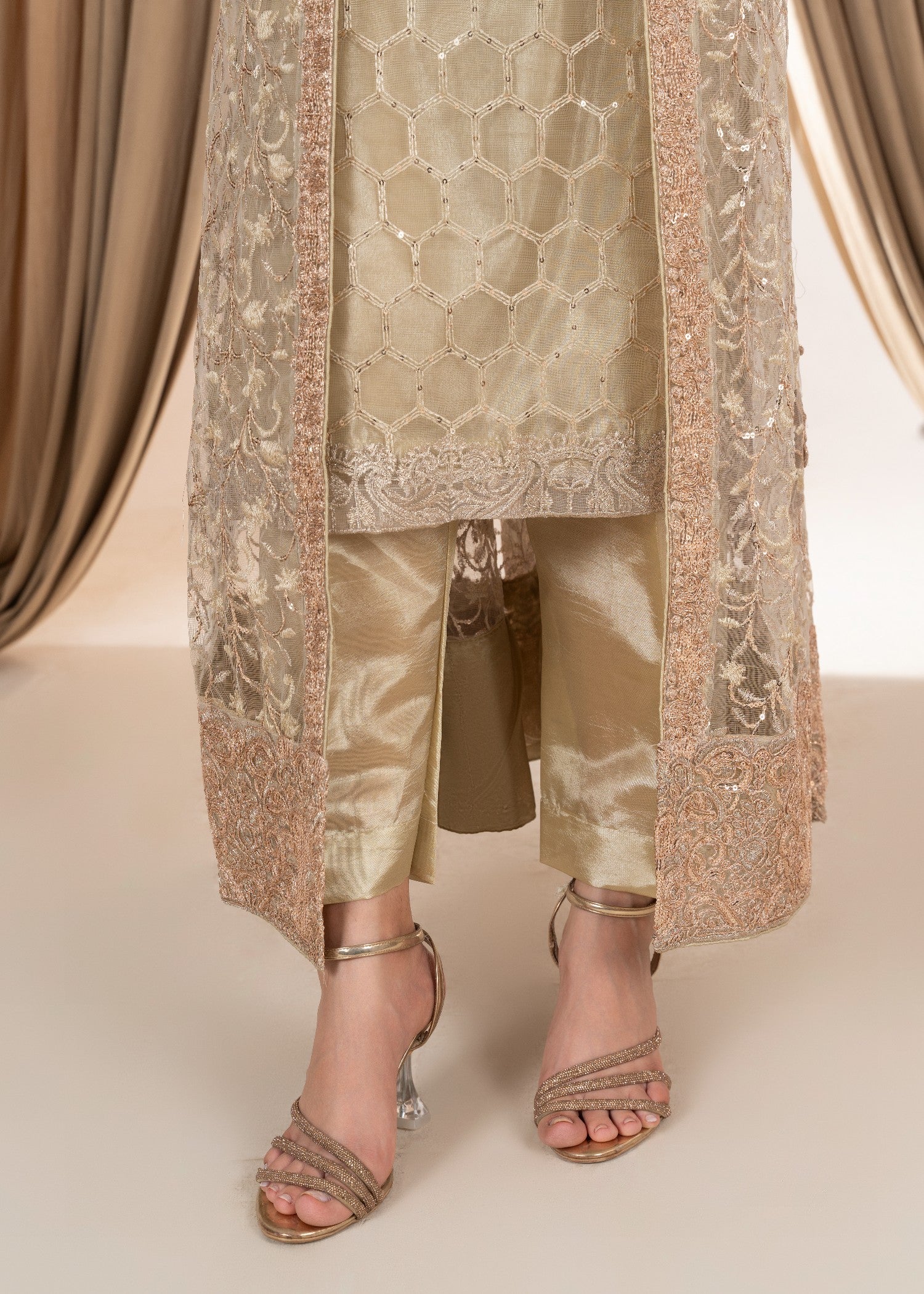 Hkb Officials Harika Pista Pearl Coat Women 4pcs