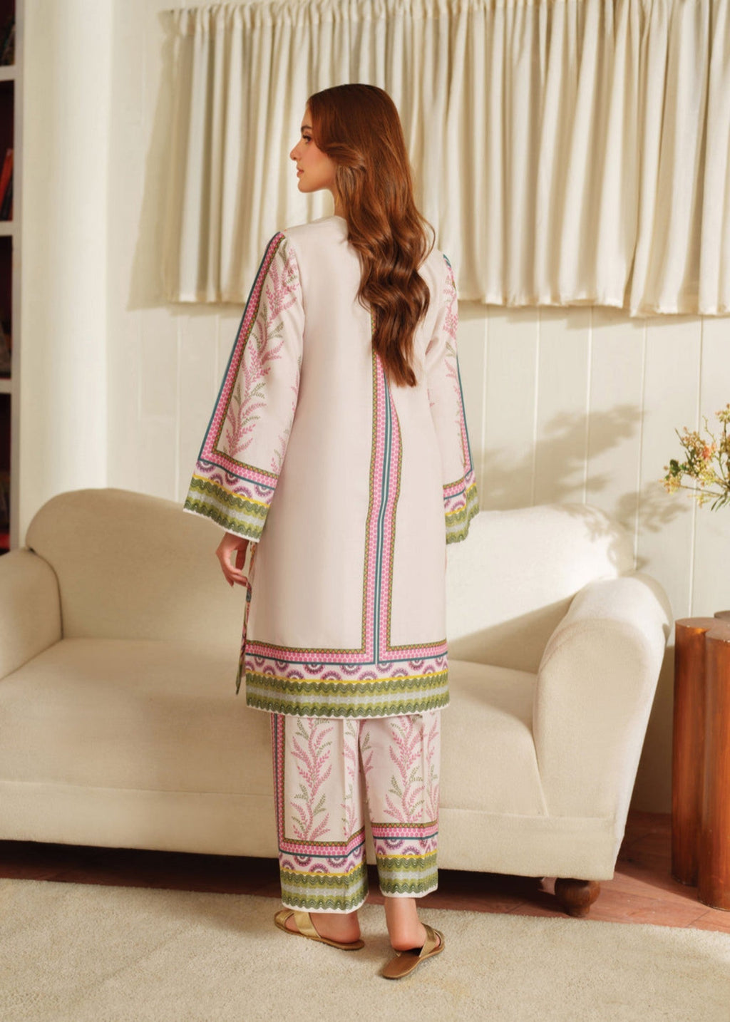 Midway Arts "Ballet – Pastel Charm Shamoze Suit | Elegant Printed Co ord Set" Women 2pcs