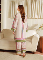 Midway Arts "Ballet – Pastel Charm Shamoze Suit | Elegant Printed Co ord Set" Women 2pcs