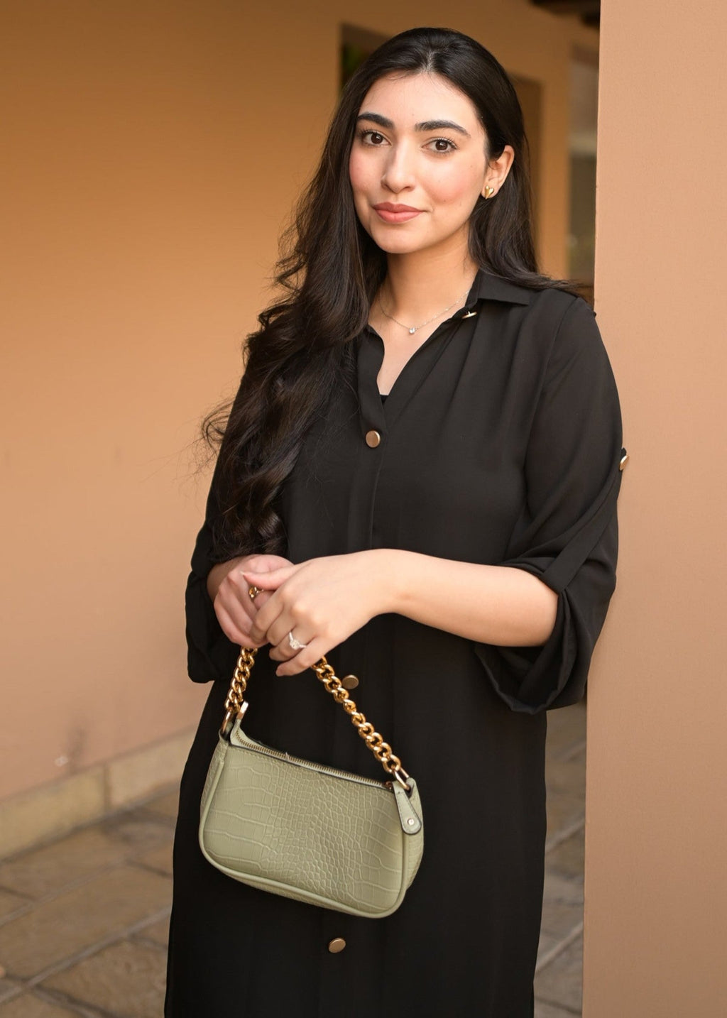 Peach Republic Elegant Buttoned Dress 010 Women 2pcs