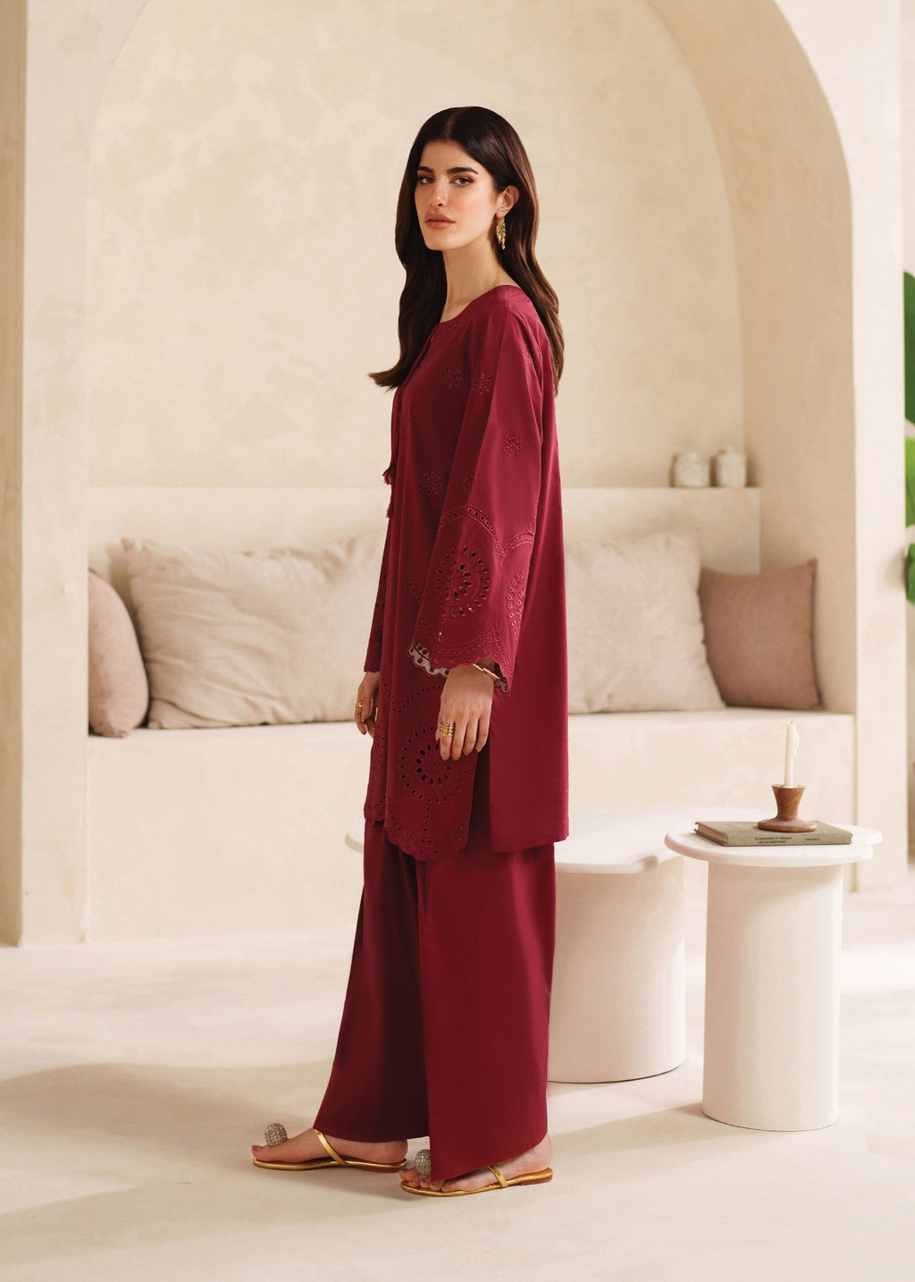 Garnet Clothing Burgundy Women 2pcs