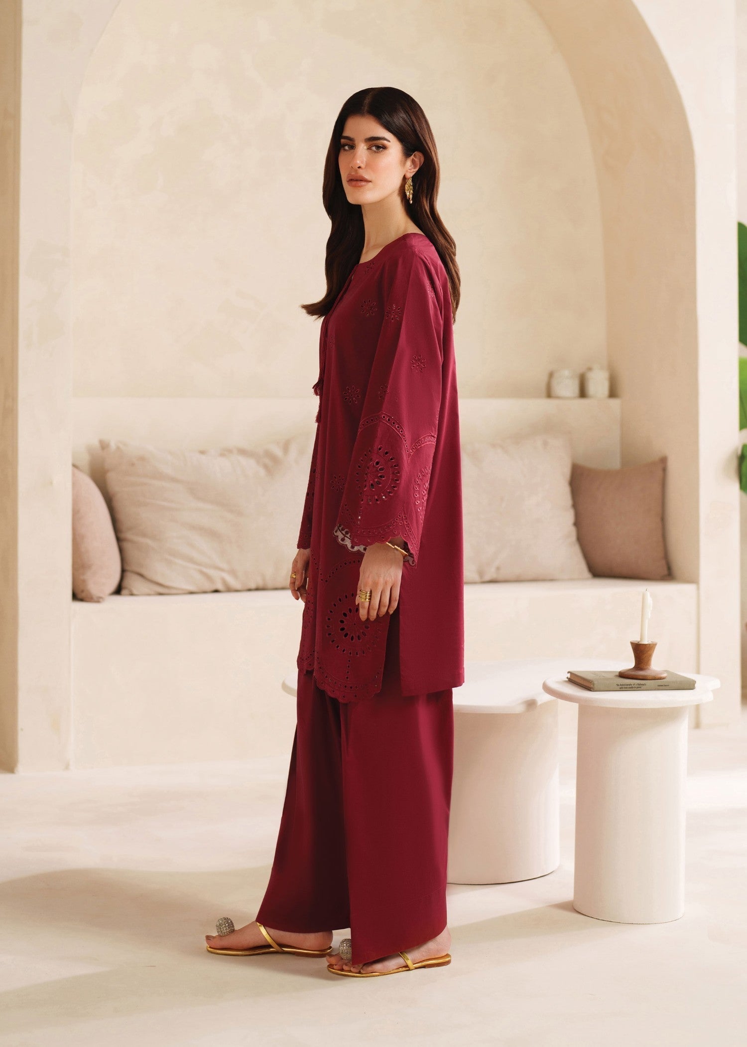 Garnet Clothing Burgundy Women 2pcs