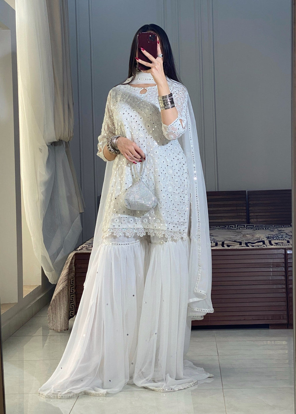 Anabiya White Gulab Women 3pcs
