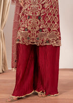 Four Season Boutique MALHAAR CRUSH MAROON Women 3pcs