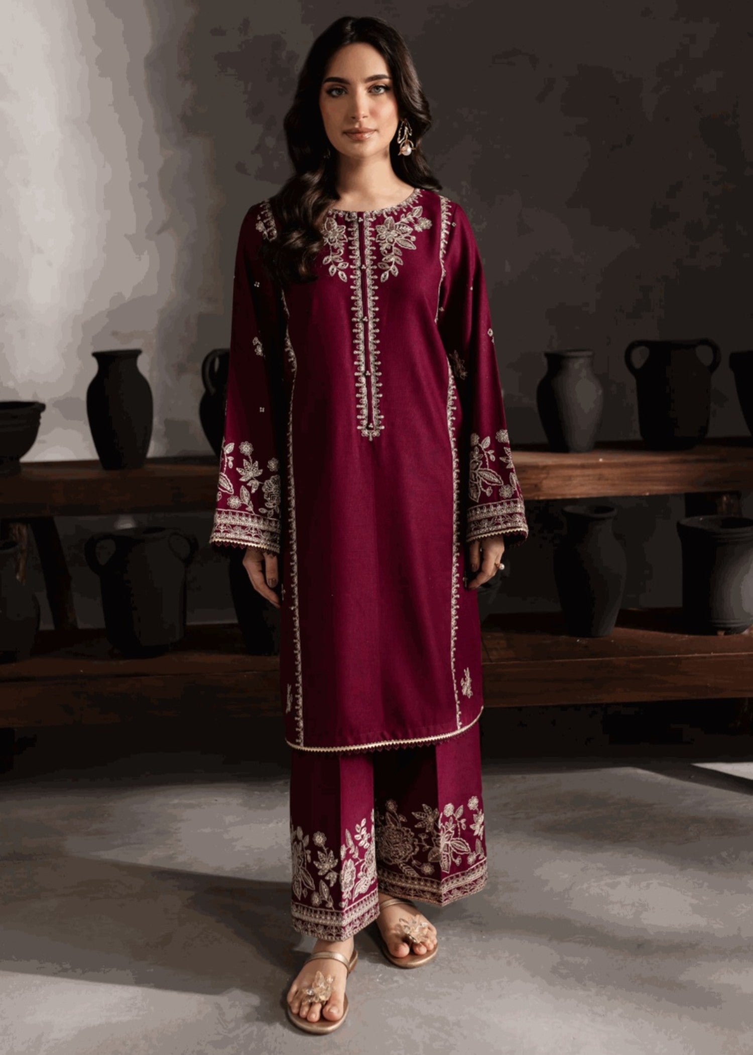 Tehzeeb Libas SAJNI EMBROIDERED Women 2pcs