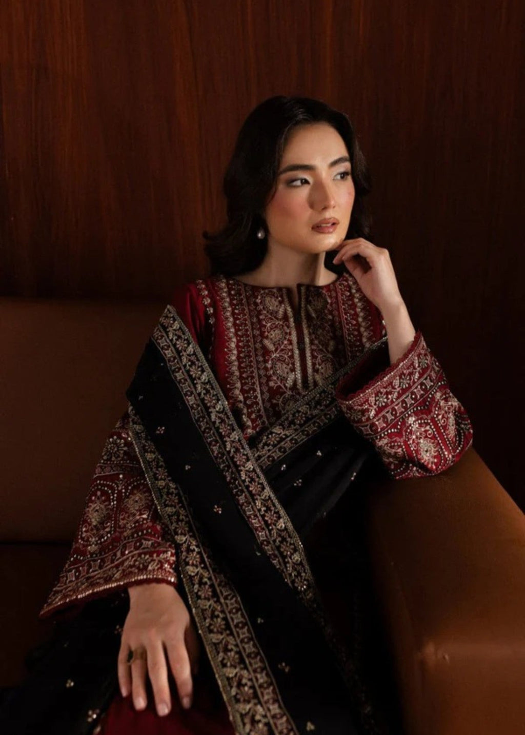 Chaudhary Arts Laal pari Embroidered Women 3pcs