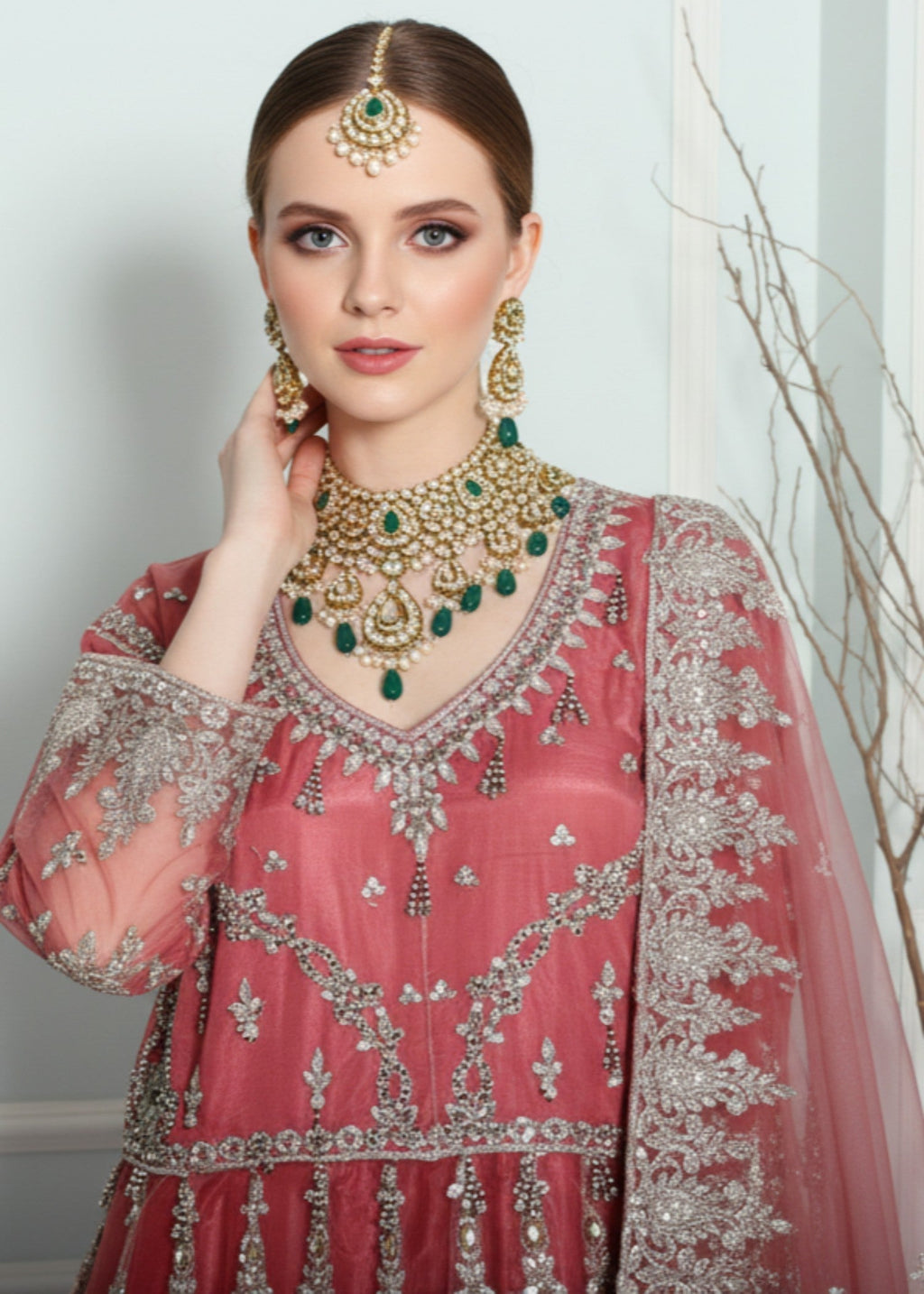 Insiya By Saira Jawad Bridal Maxi Strawberry Pink 216 Women 2pcs