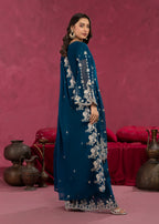 Four Season Boutique ZEBA FROK TEAL BLUE Women 3pcs