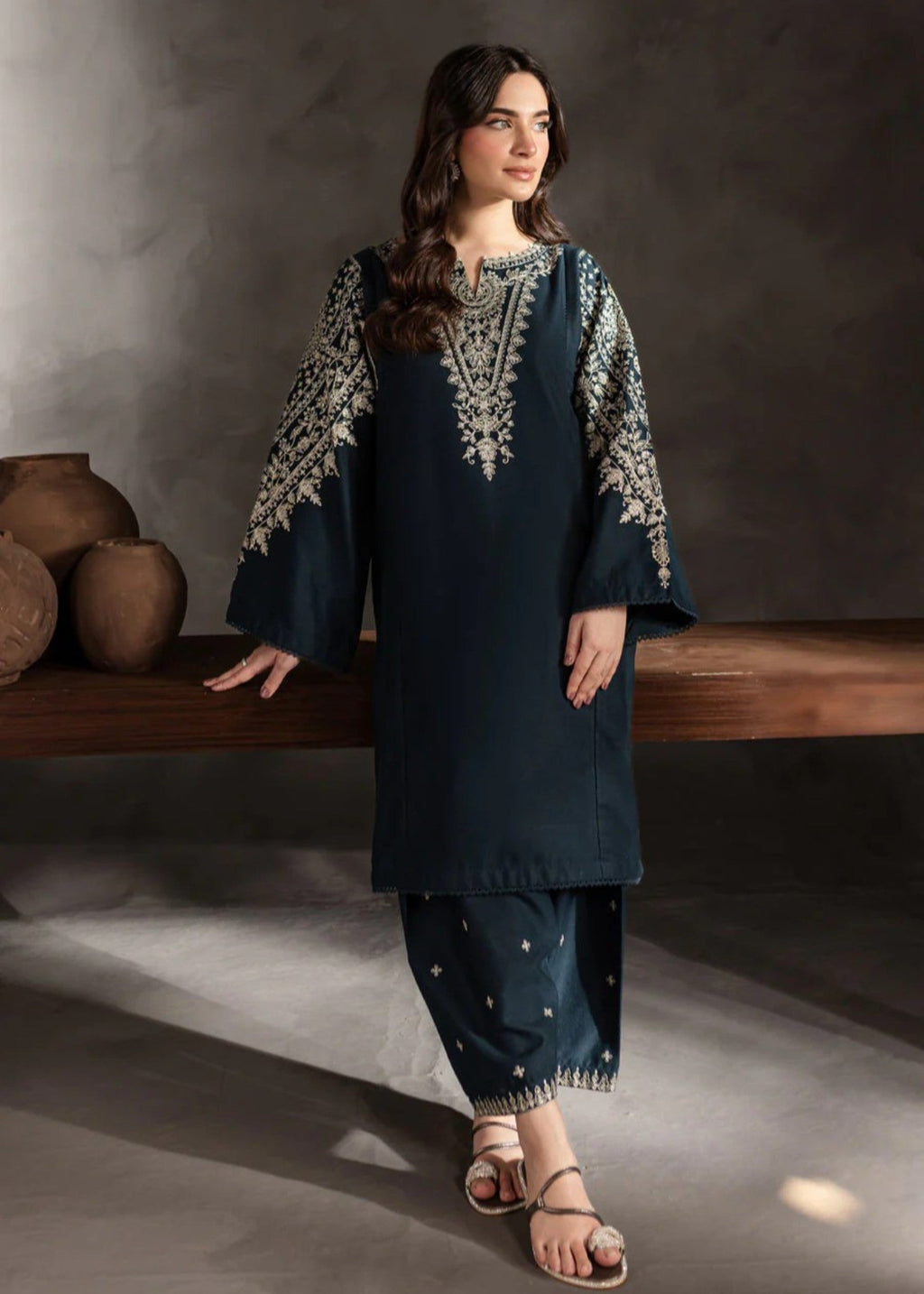 Zeenat & Zoha Navy Blend Women 2pcs