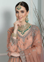Insiya By Saira Jawad Bridal Maxi Peach 216 Women 2pcs