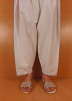Zardi Laces Embellished Shalwar White ZSL09 Women 1pcs