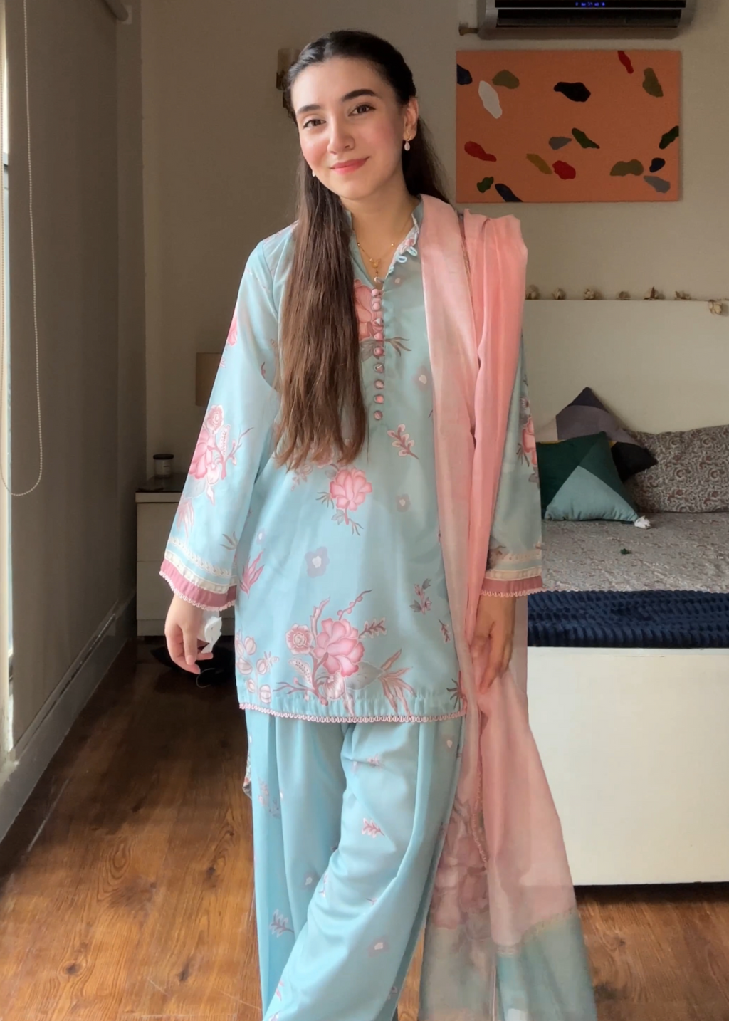 Bareen SLP04 BLUE PINK Women 3pcs