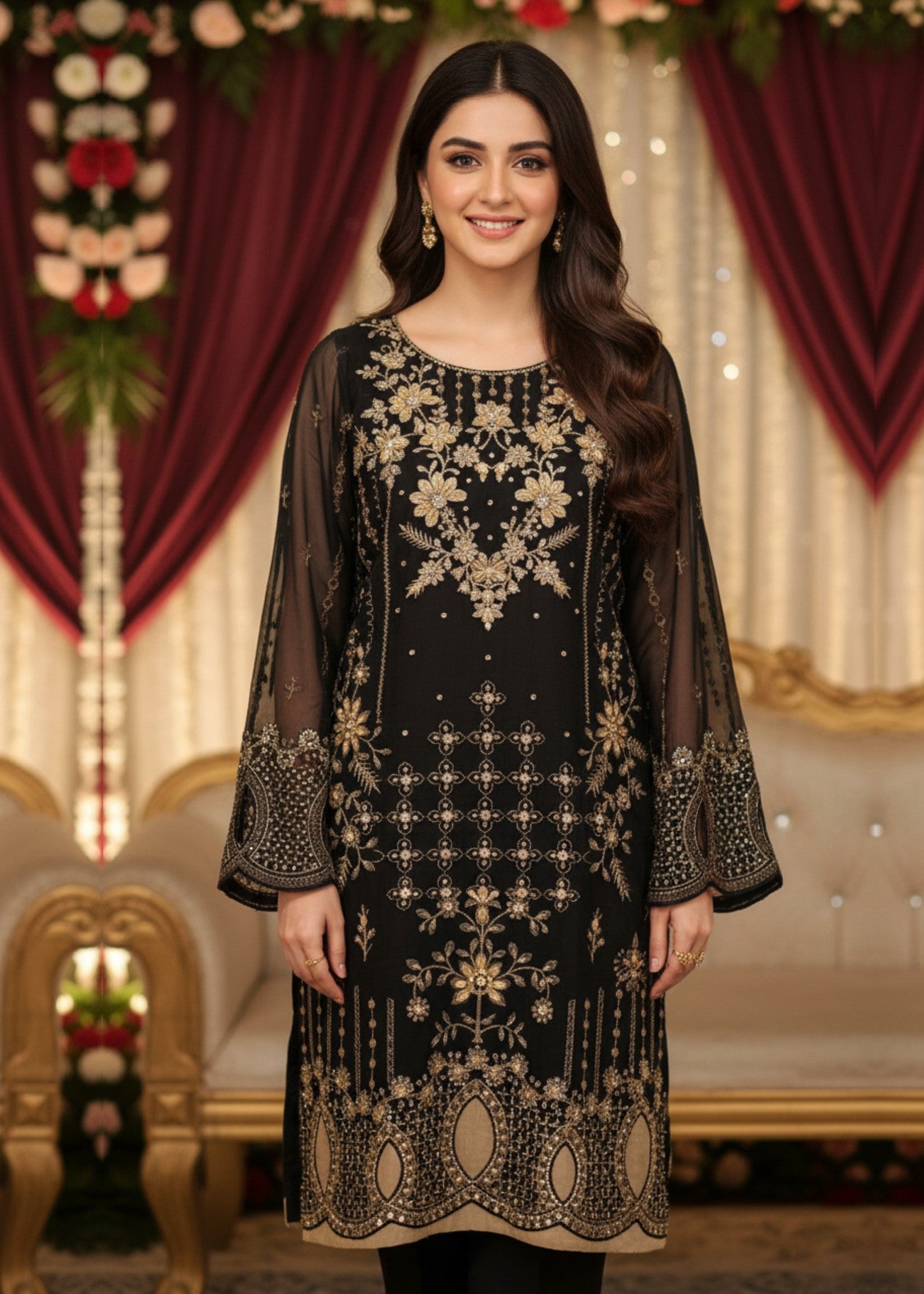 Diara Couture SUHANA US 587 BLACK Women 3pcs