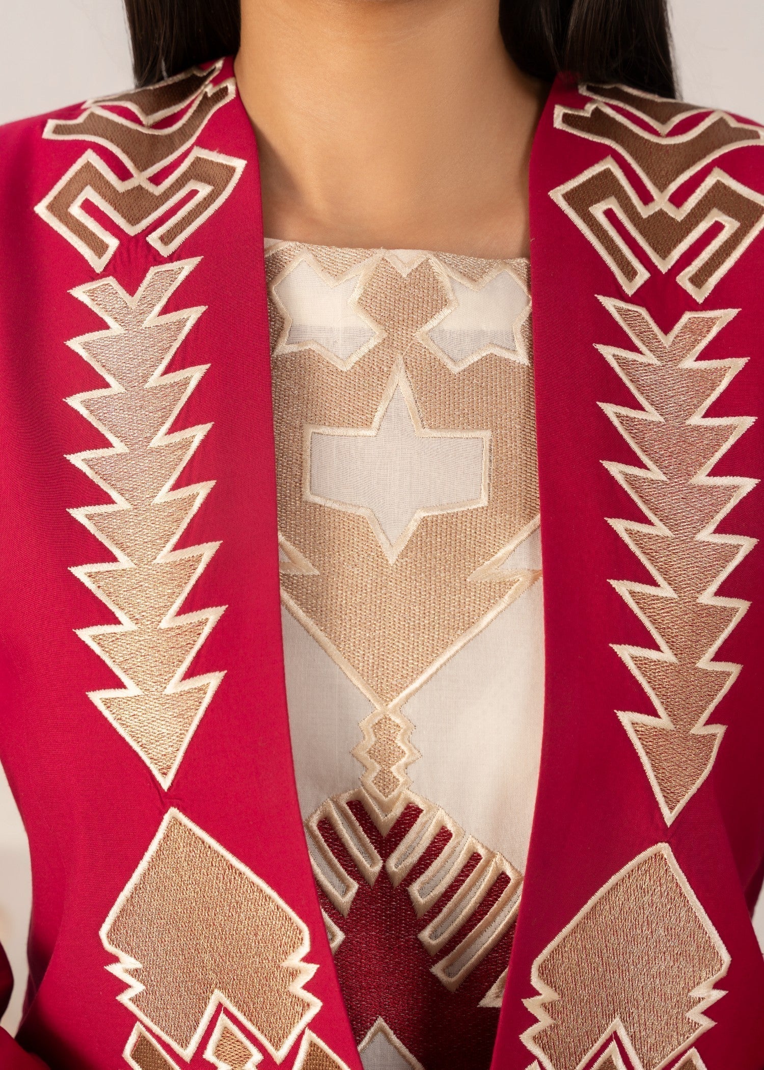 Sahibas By Mirza Nazm Red Women 2pcs