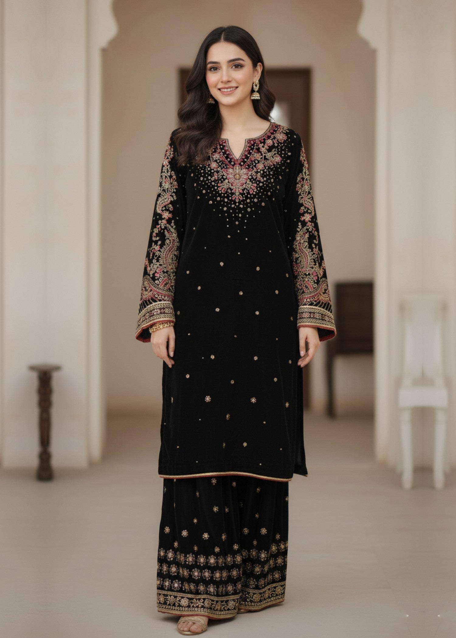 Diara Couture RAMEEN V 02 BLACK Women 3pcs