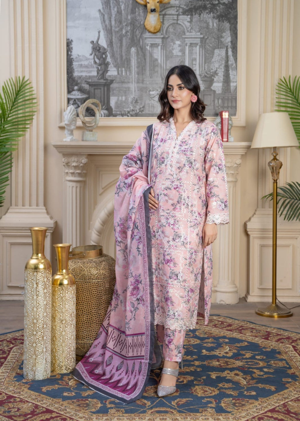 Gul Fashion Embroidered Lawn Kurta Set 16 Women 3pcs