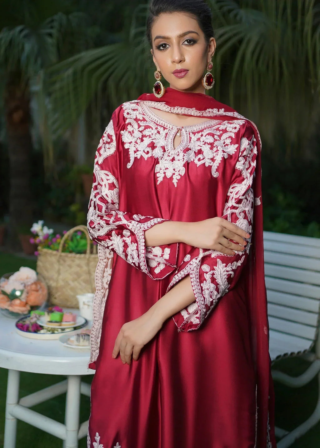 Rangoon Clothing Parisa Silk Maroon Women 3pcs