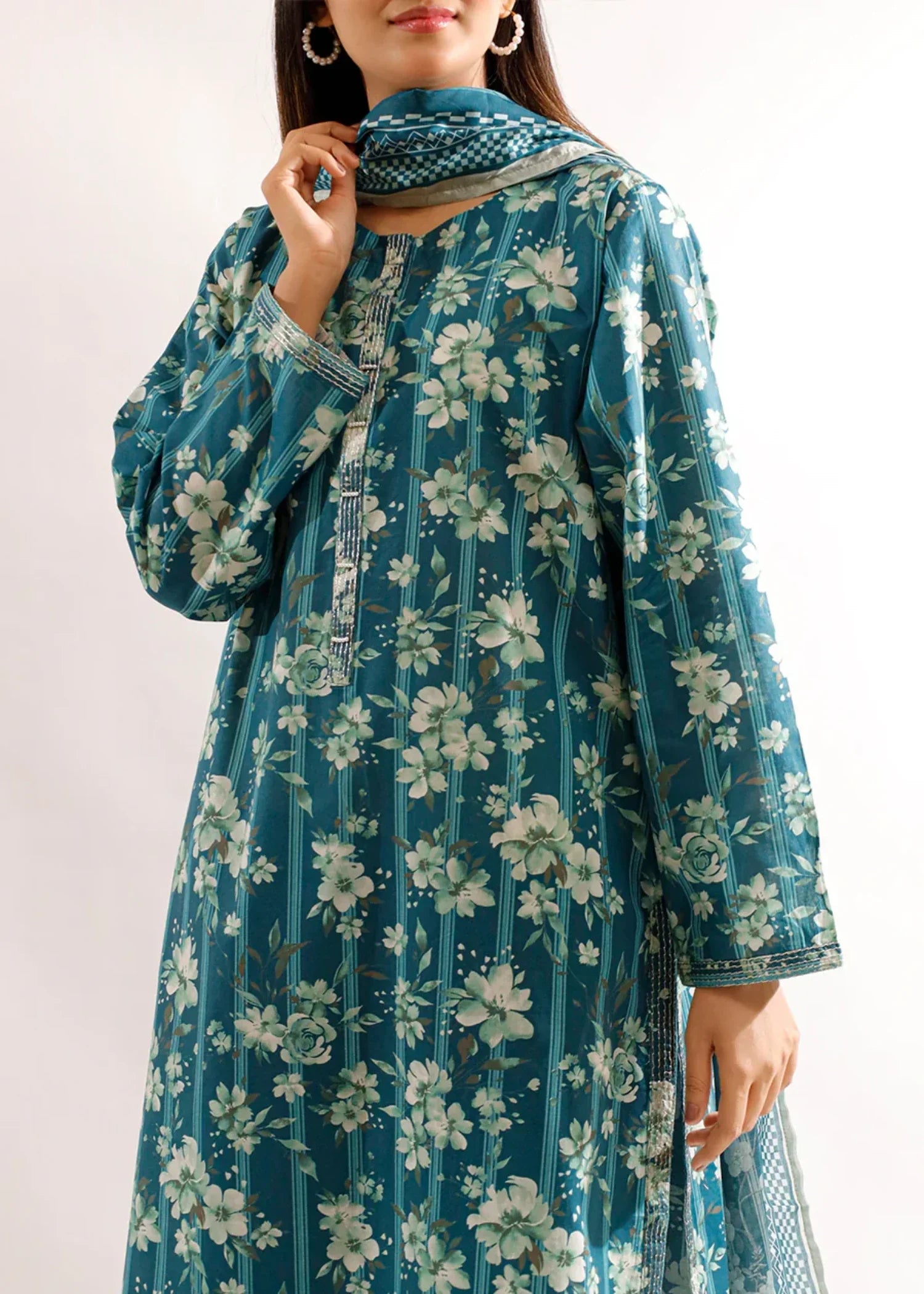 Saya Printed Embroidered Lawn Stitched Shirt WP1P 1711 Women 1pcs