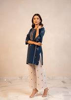 Fabric Garden Sapphire Navy EMB Women 2pcs