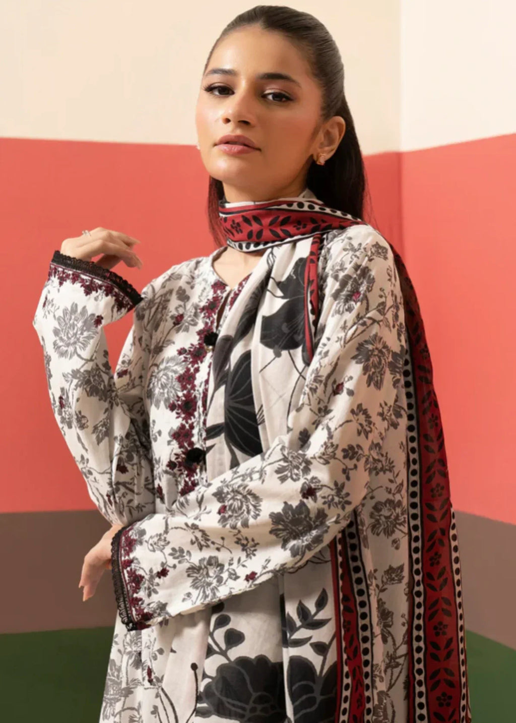 Zellbury Embroidered Kurta Dupatta Trouser WPS2531833 Women 3pcs