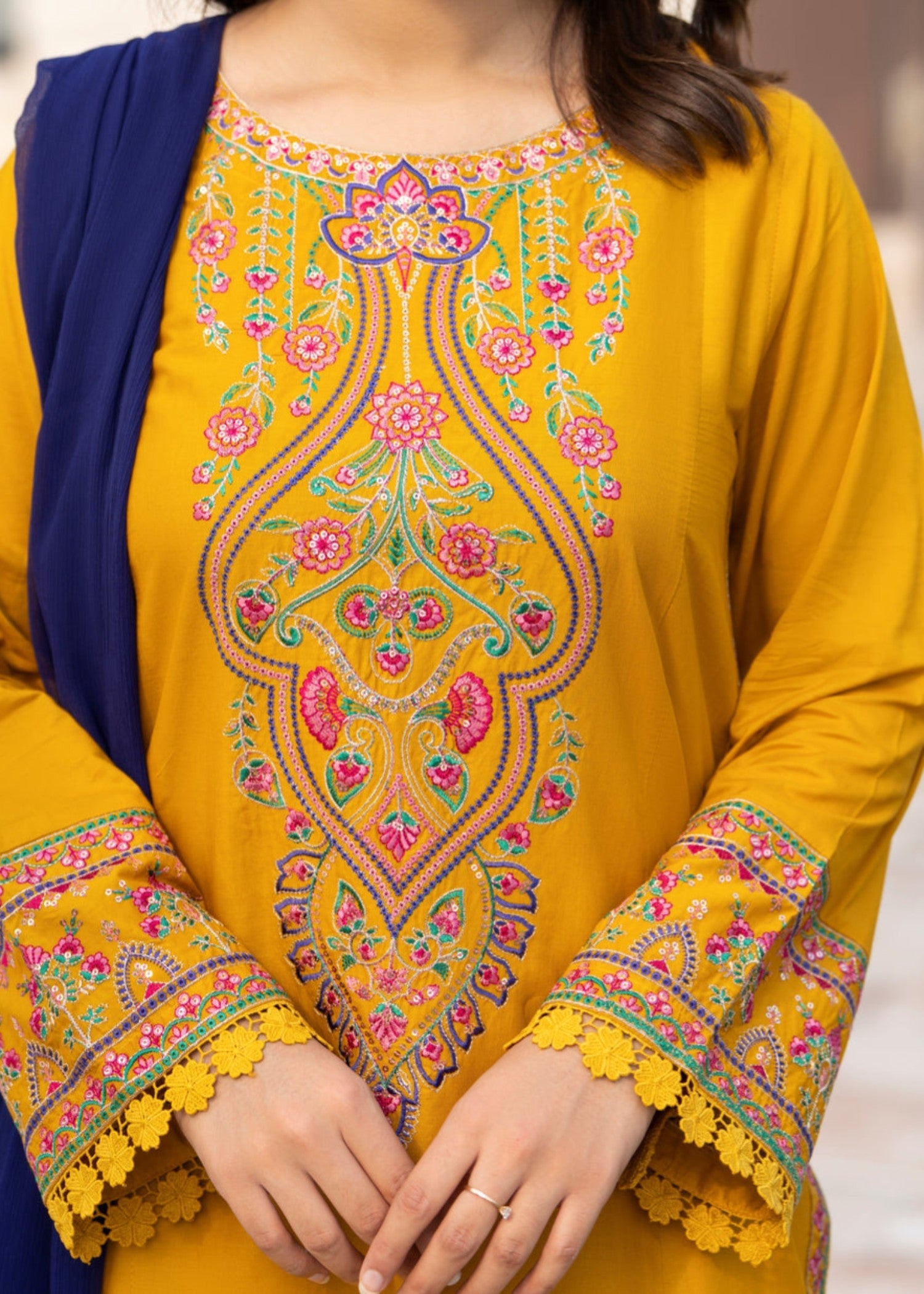 Tehzeeb Libas RANGREZA EMBROIDERED Women 3pcs