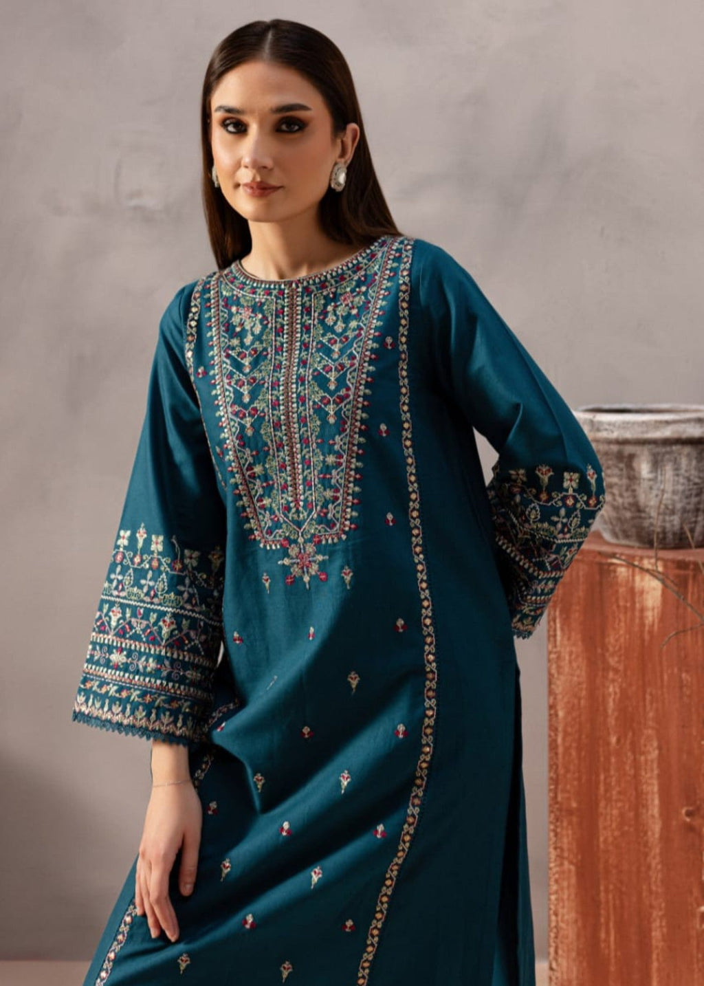 Gulposh Zouk (Embroided ) Zinc Women 2pcs